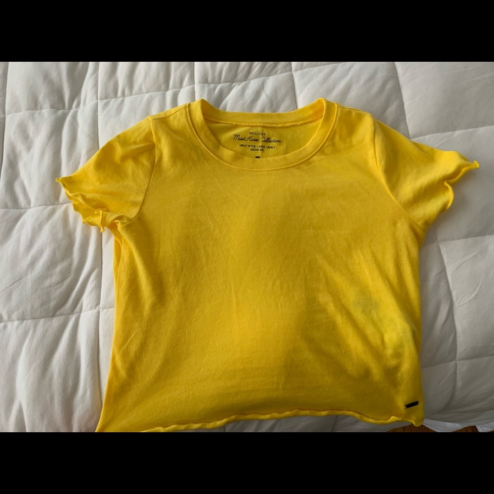 Yellow crop top